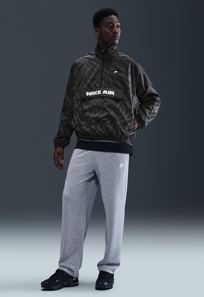 ナイキページ Air 1/2 Zip Jacket Aop - Anthracite/Black/Black
