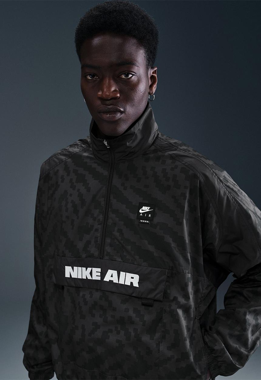Air 1/2 Zip Jacket Aop - Anthracite/Black/Black