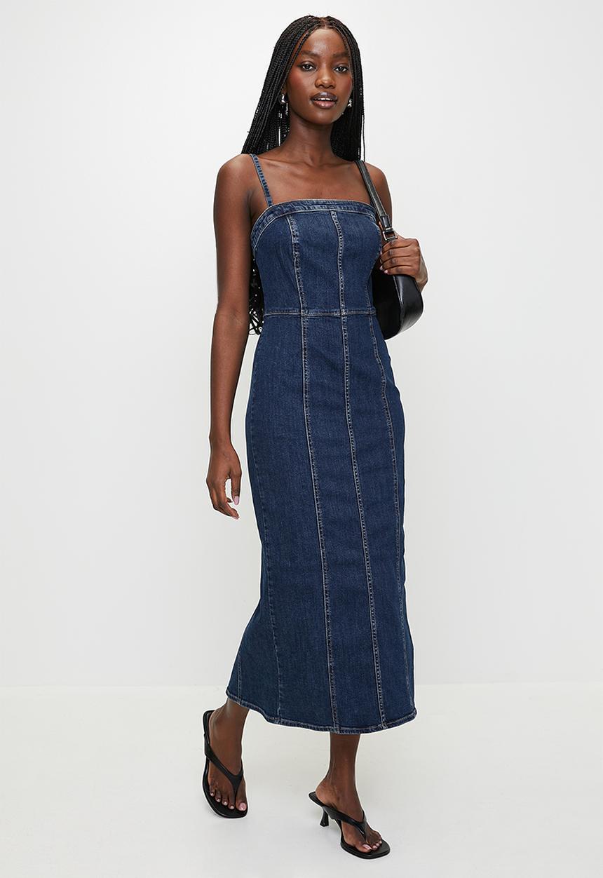 Seamed Bustier Dress - Retro Stone