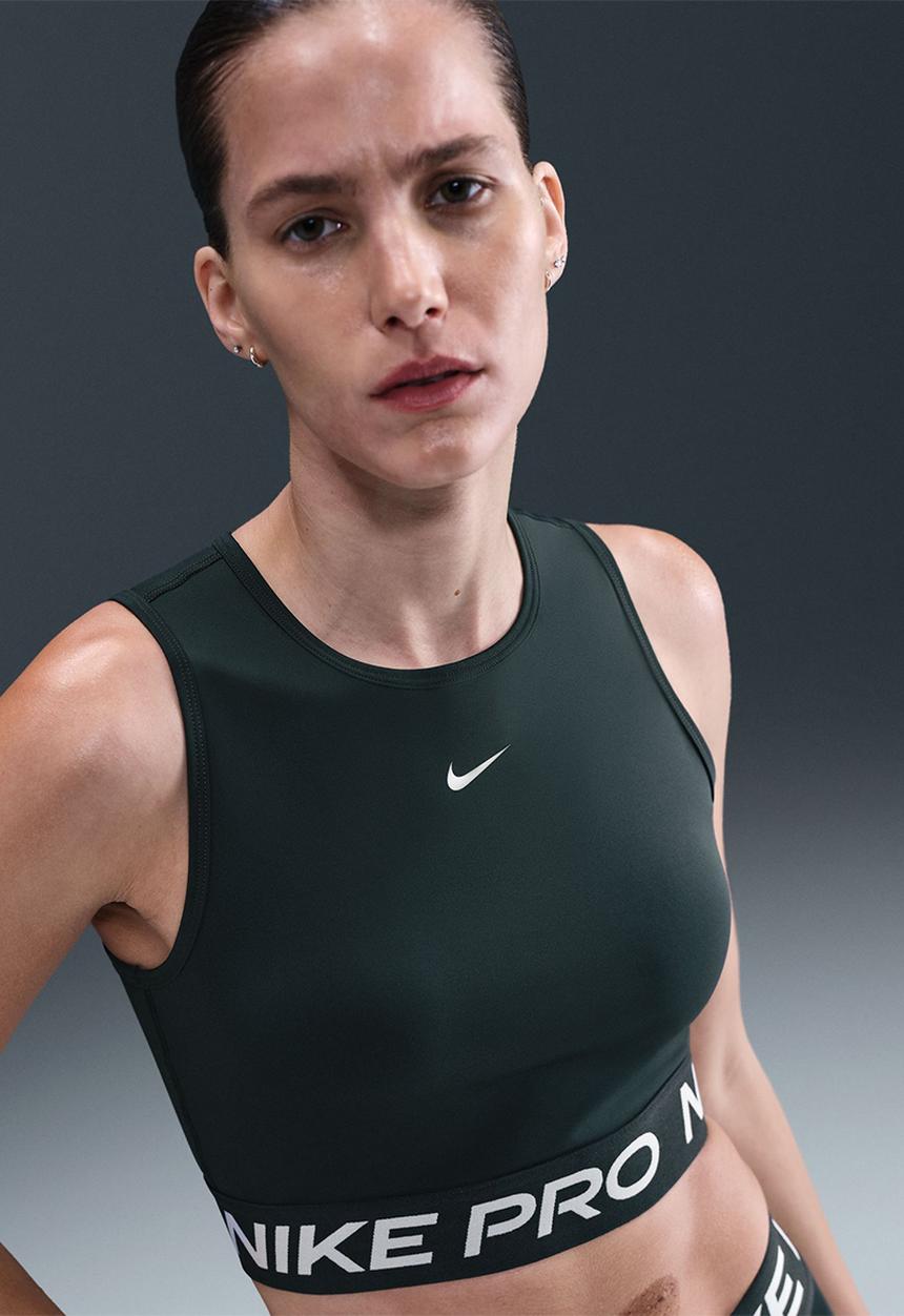 Nike - Dri-Fit Cropped Tank Top - Charcoal