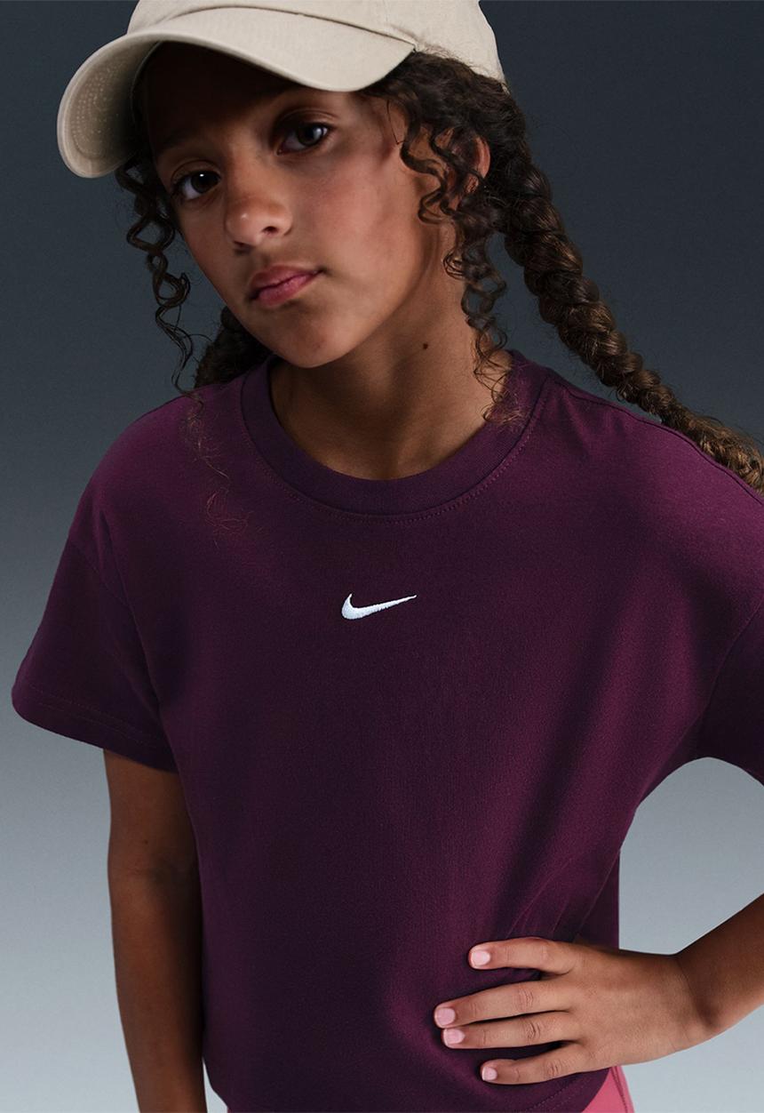 Nike - Girls Nike Sportswear Tee Boxy Essential-Bordeaux