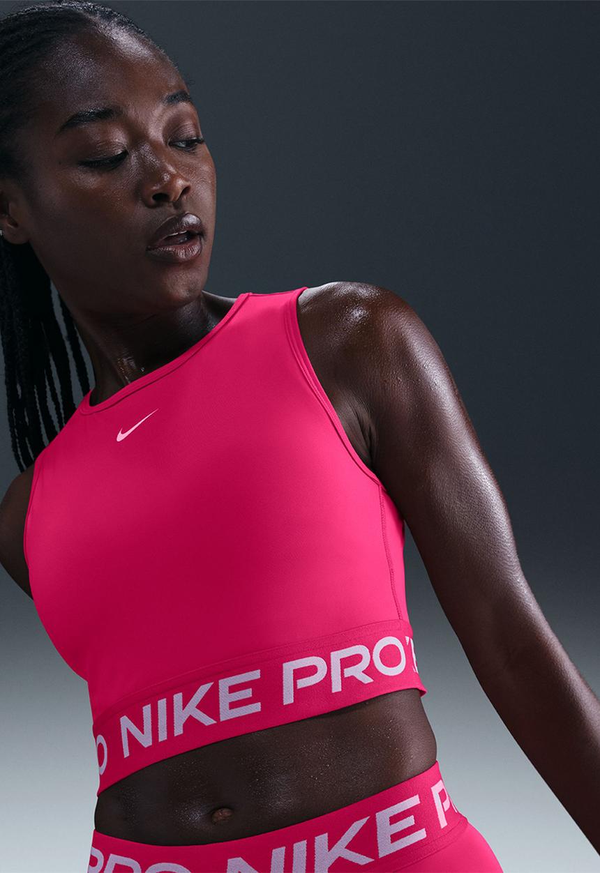 Nike - Dri-Fit Cropped Tank Top - Pink
