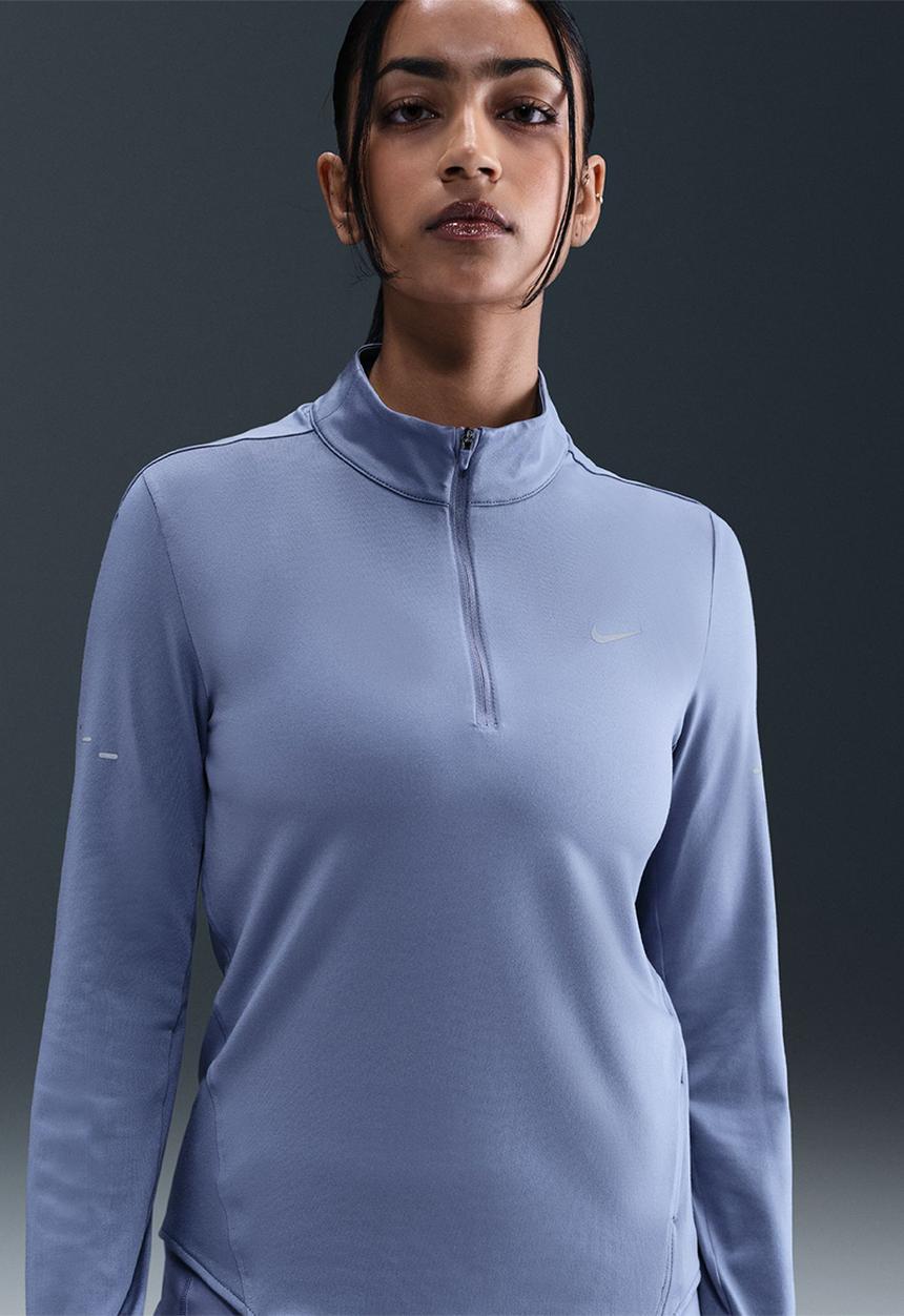 Nike - Dri-Fit Uv 1/4-Zip Running Top - Blue