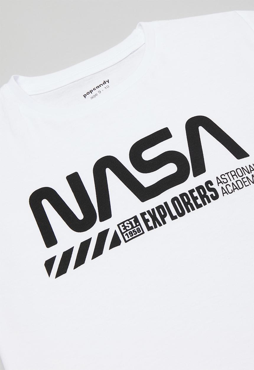 Pop Candy - Placement print pj top & shorts - white/black/nasa