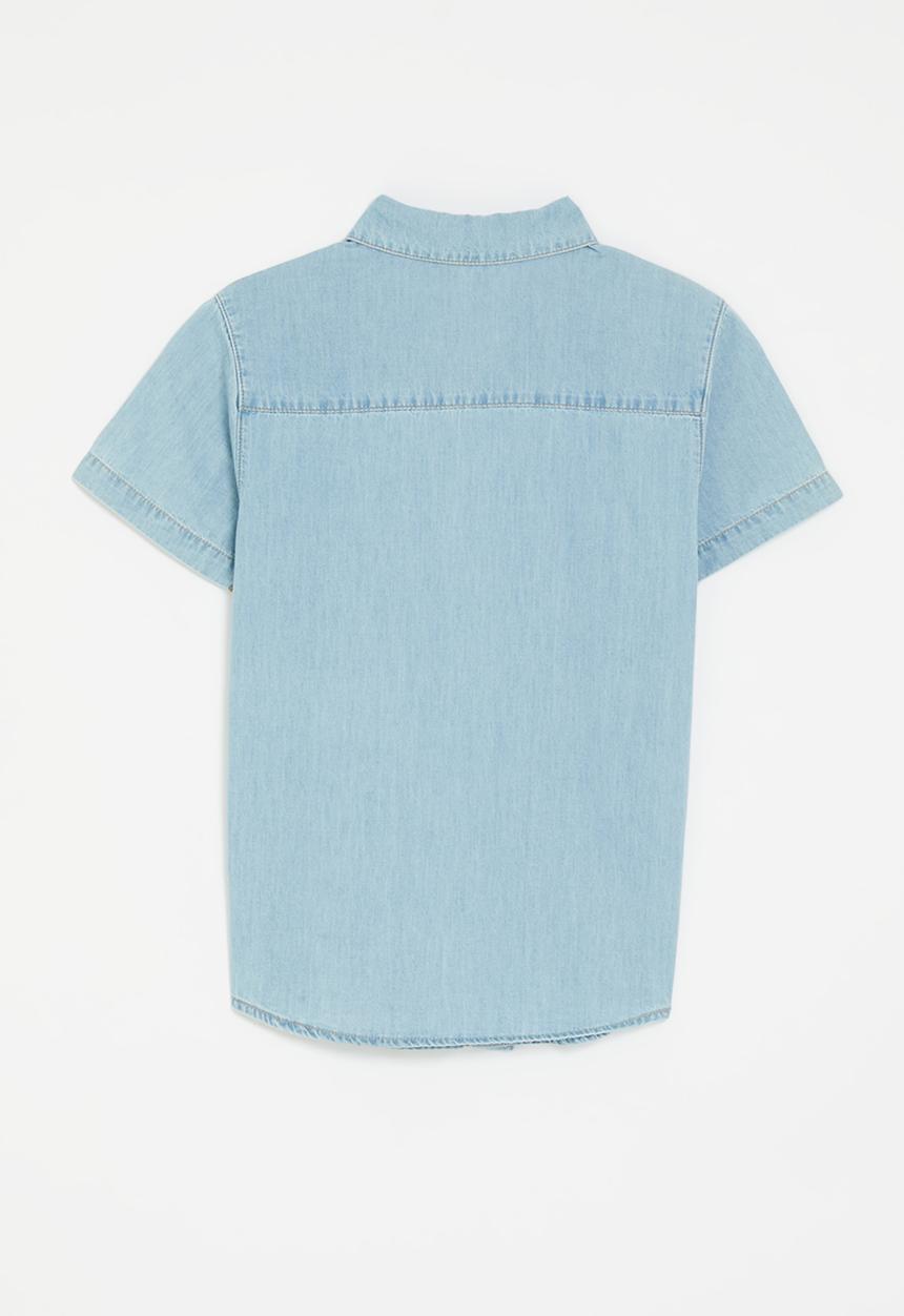 POLO - Boys brandon short sleeve shirt - light wash