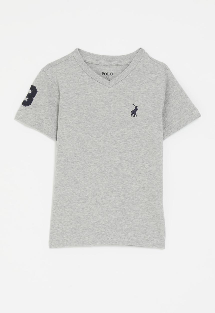 POLO - Boys james v neck tee - light grey