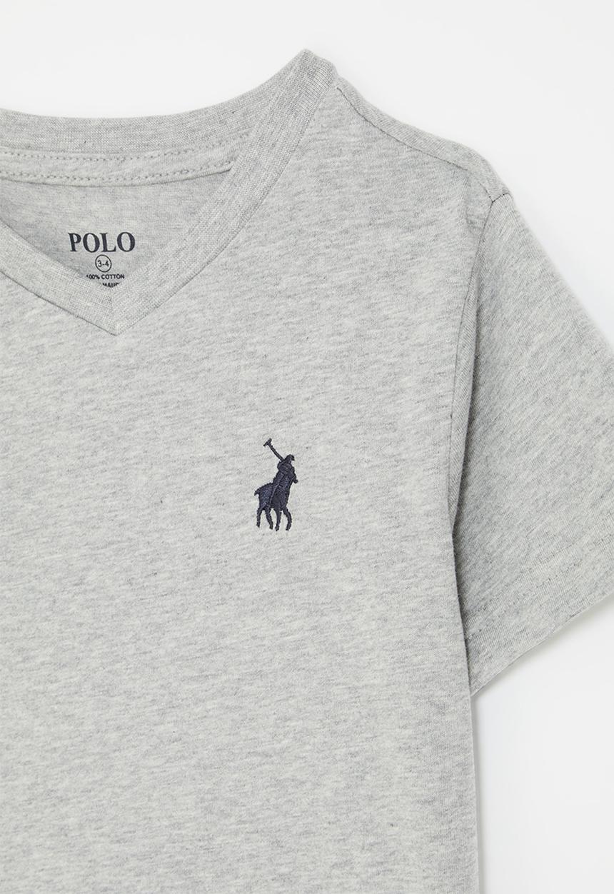 POLO - Boys james v neck tee - light grey