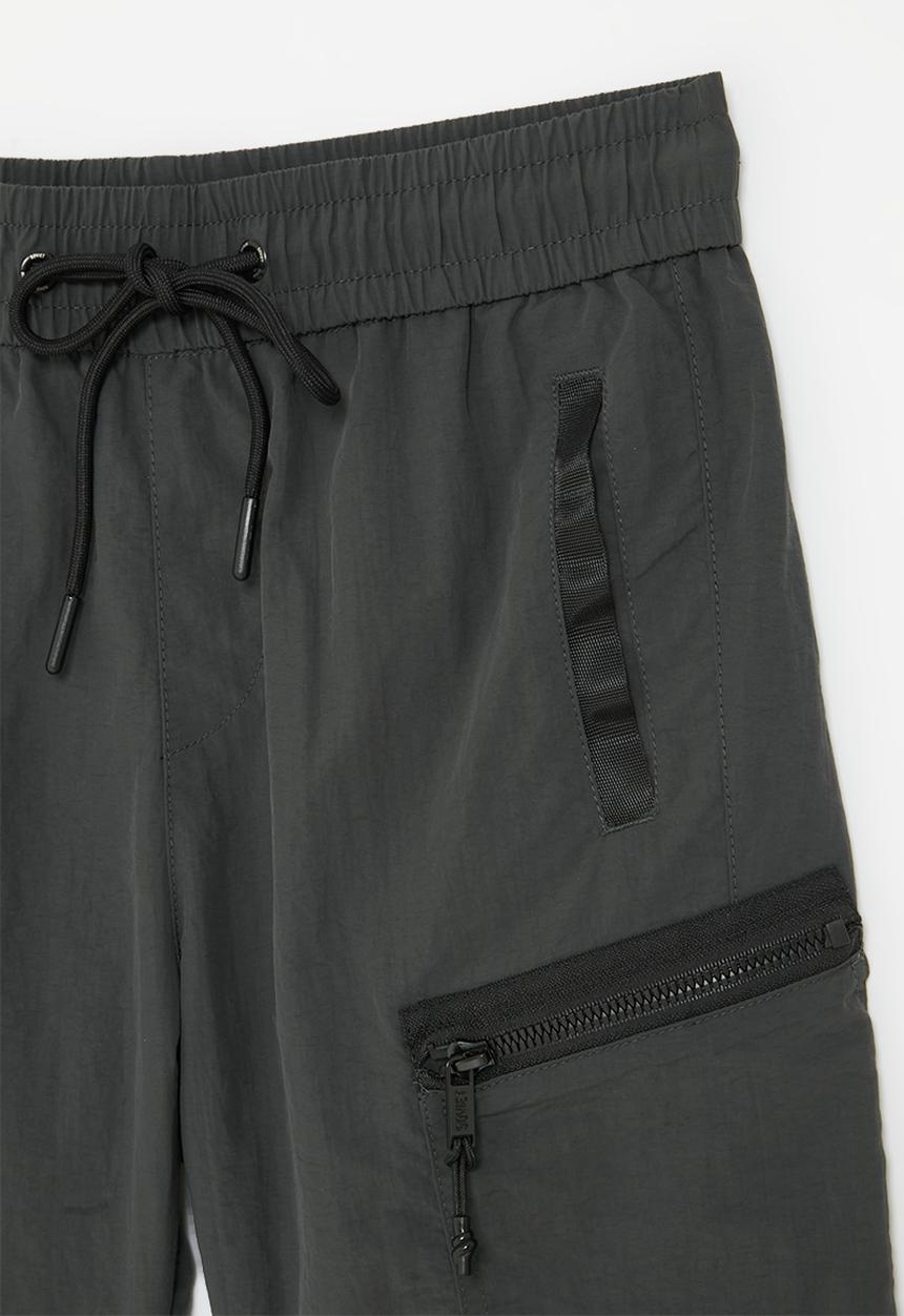 SOVIET - Boys fashion nylon short - dark grey