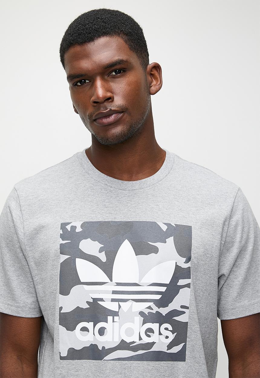 adidas Originals - Camo Logo Tee - Medium grey heather