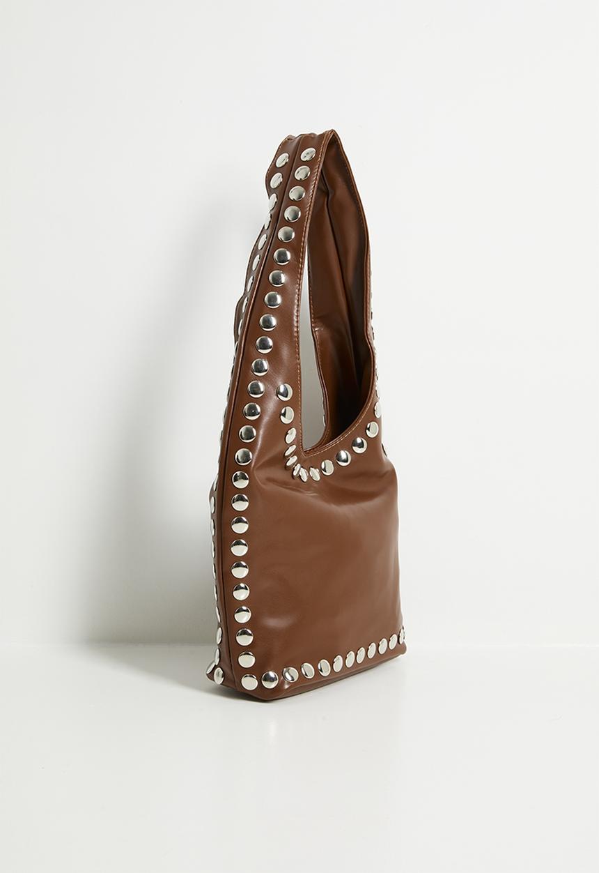 Tessa Design - Kenna studded bucket bag - tan