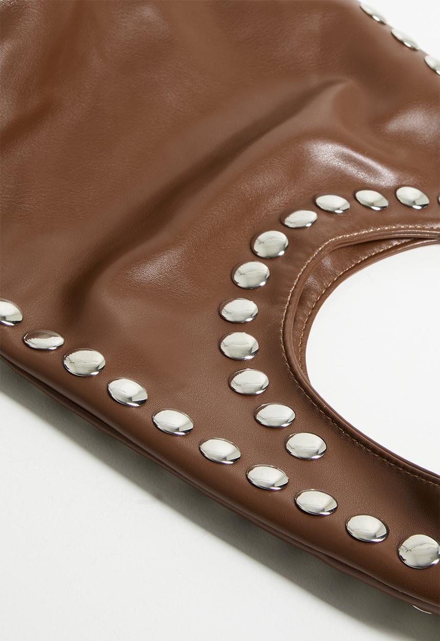 Tessa Design - Kenna studded bucket bag - tan