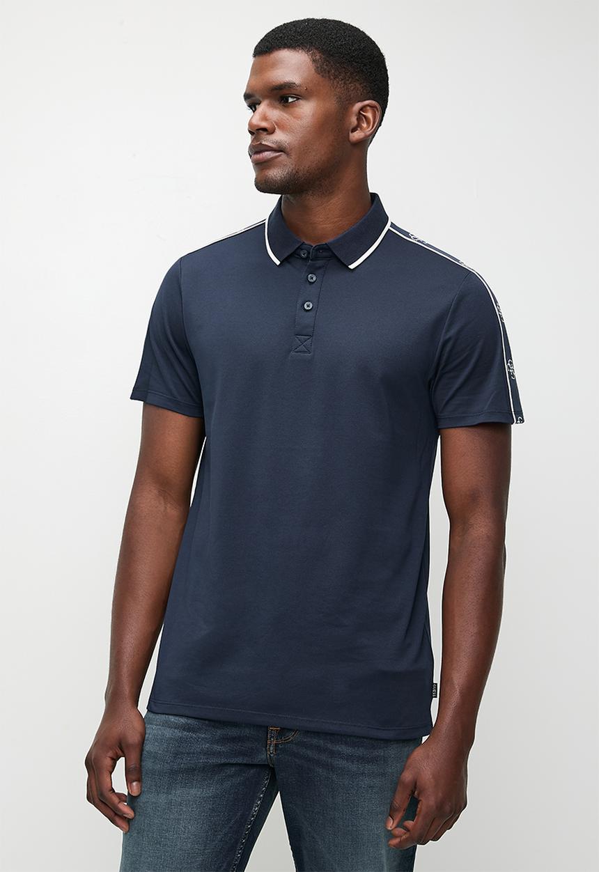 Ss Guess Quattro G Tape Polo - Silk Blue1.