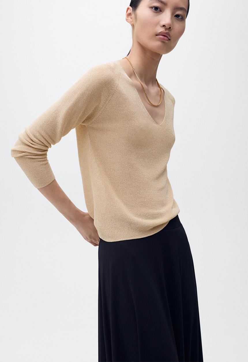 MANGO - Sweater Kling - Gold
