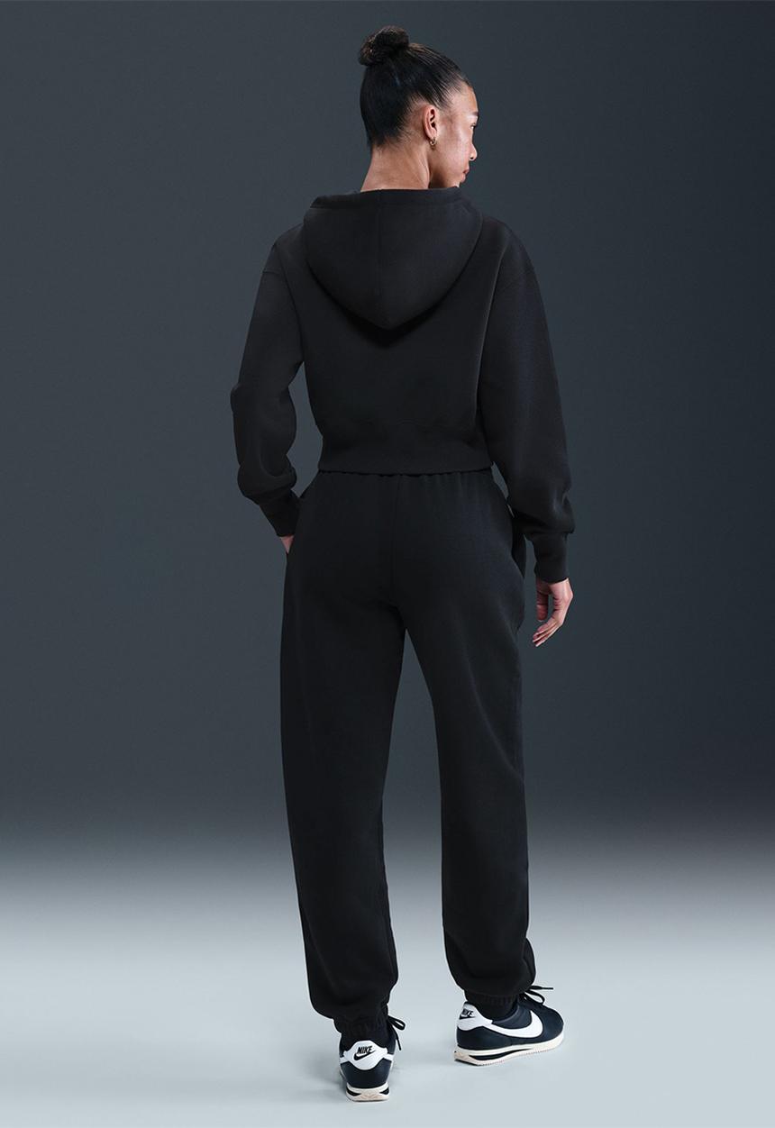 Nike - Loose Full-Zip Crop Hoodie - Black