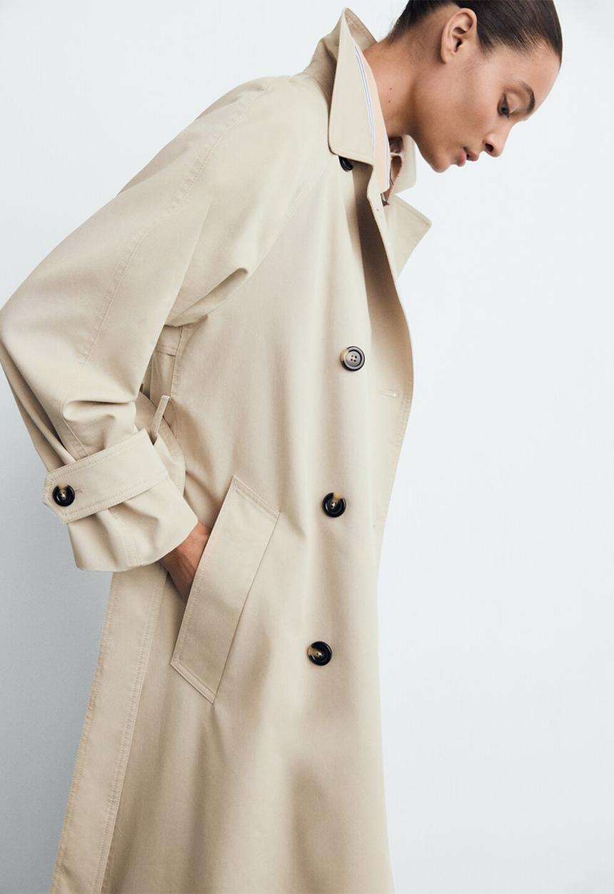 MANGO - Trenchcoat Angela -  Light Beige