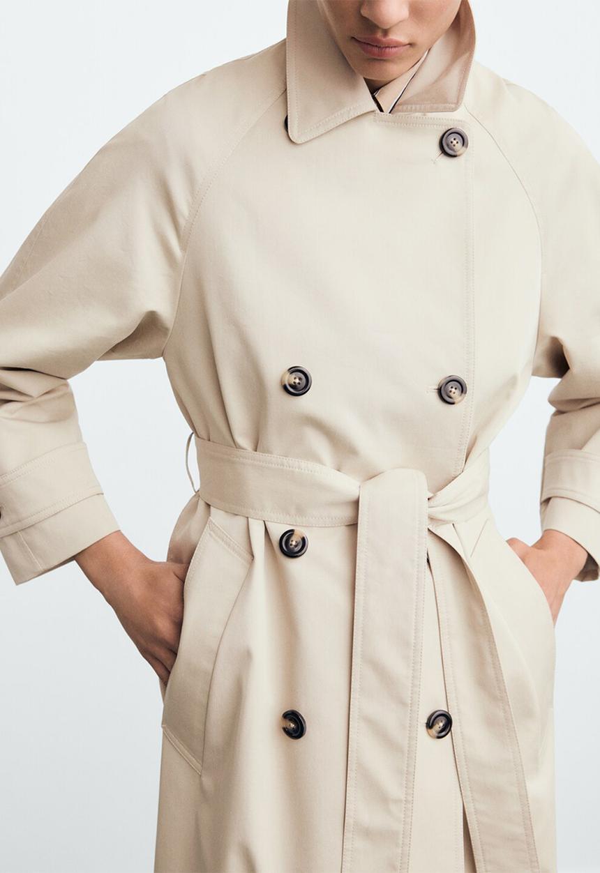 MANGO - Trenchcoat Angela -  Light Beige