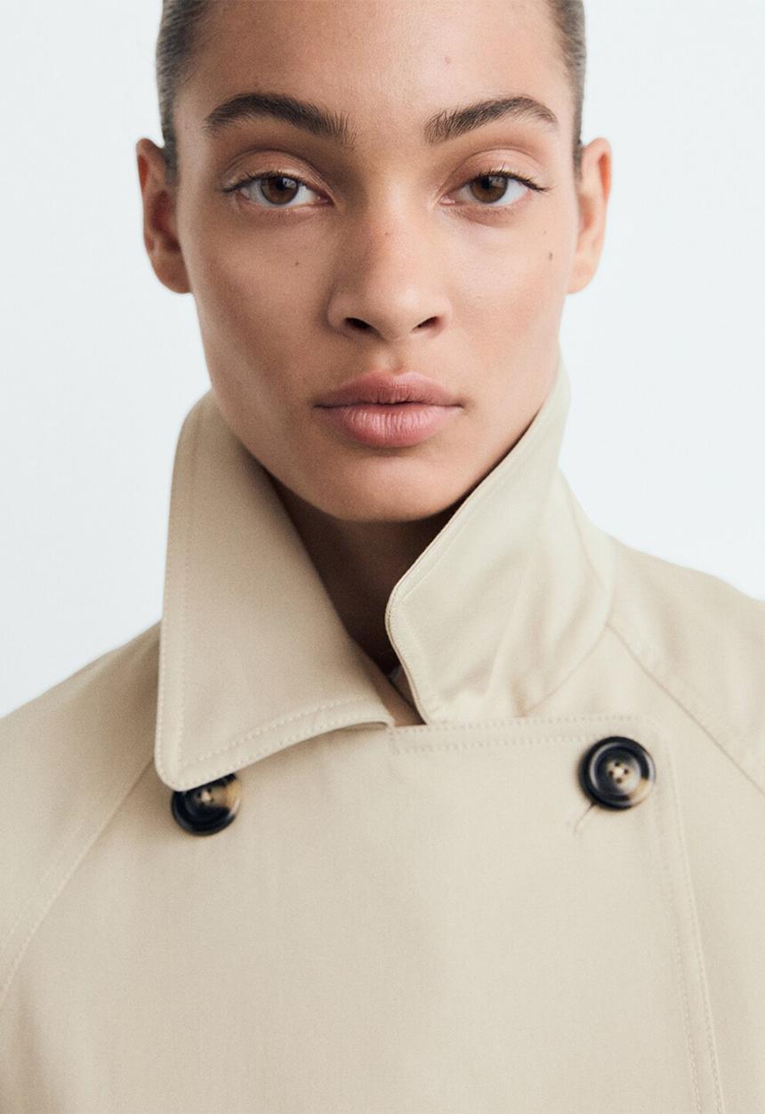 MANGO - Trenchcoat Angela -  Light Beige