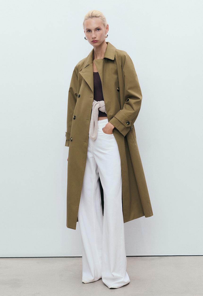 MANGO - Trenchcoat Angela - Beige/Khaki
