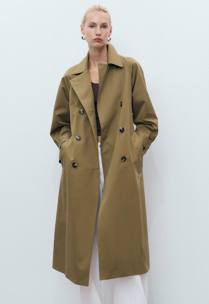 MANGO - Trenchcoat Angela - Beige/Khaki
