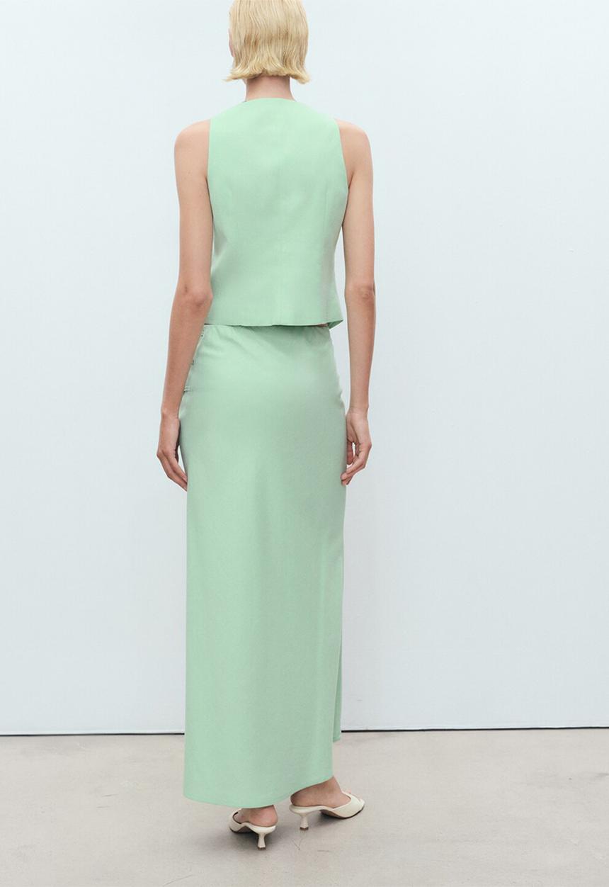 MANGO - Skirt Laguna - Light Pastel Green