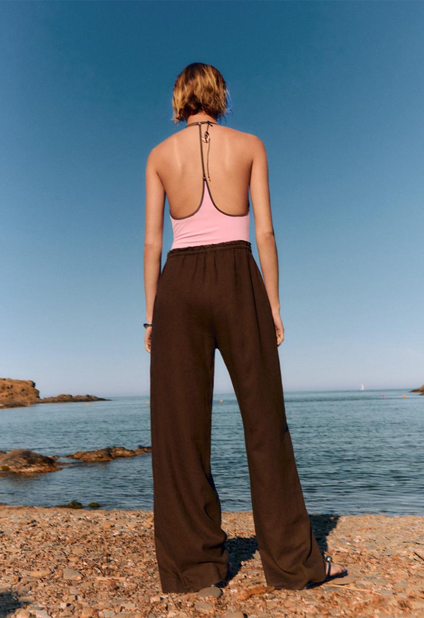 MANGO - Trousers Scott - Medium Brown