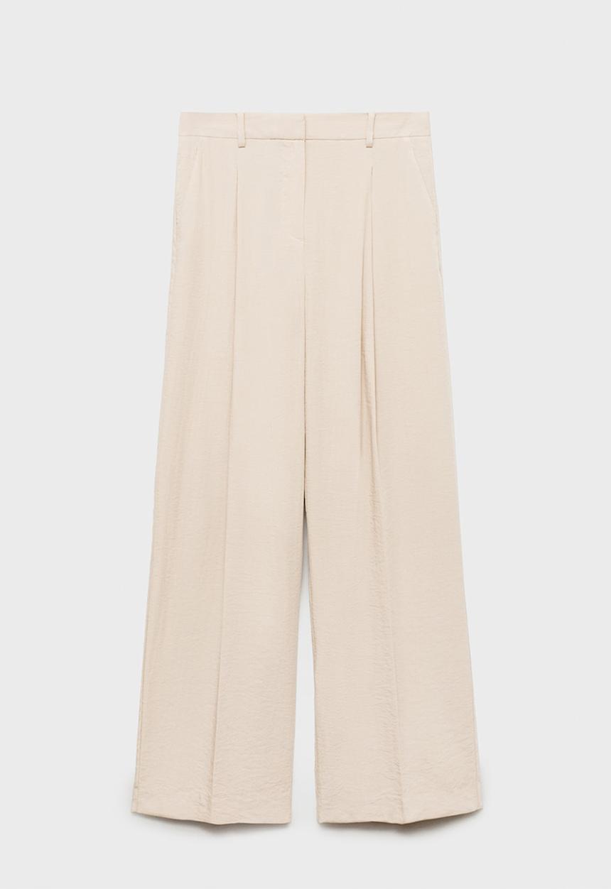MANGO - Trousers Carla - Light Pastel Gray