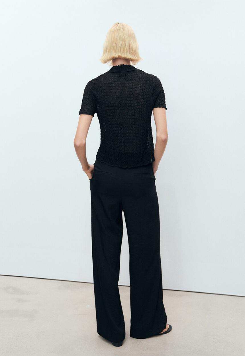 MANGO - Trousers Carla - Black
