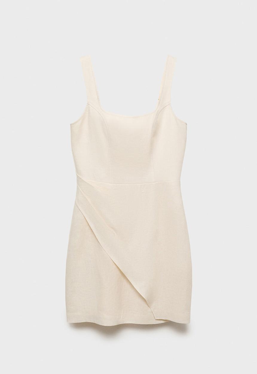 MANGO - Dress Katy - Light Beige
