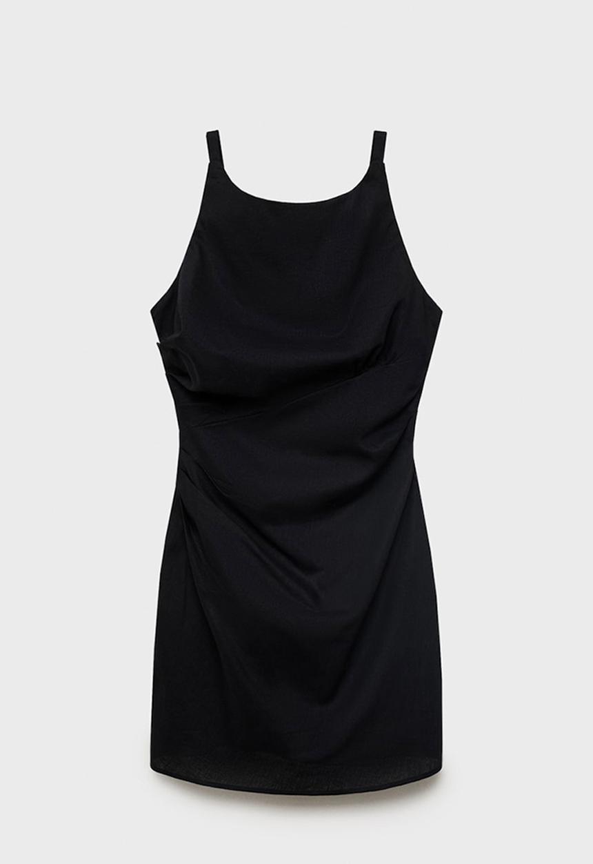 MANGO - Dress Brown - Black