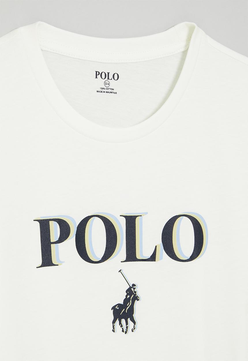 POLO - Boys ted printed short sleeve tee - off white