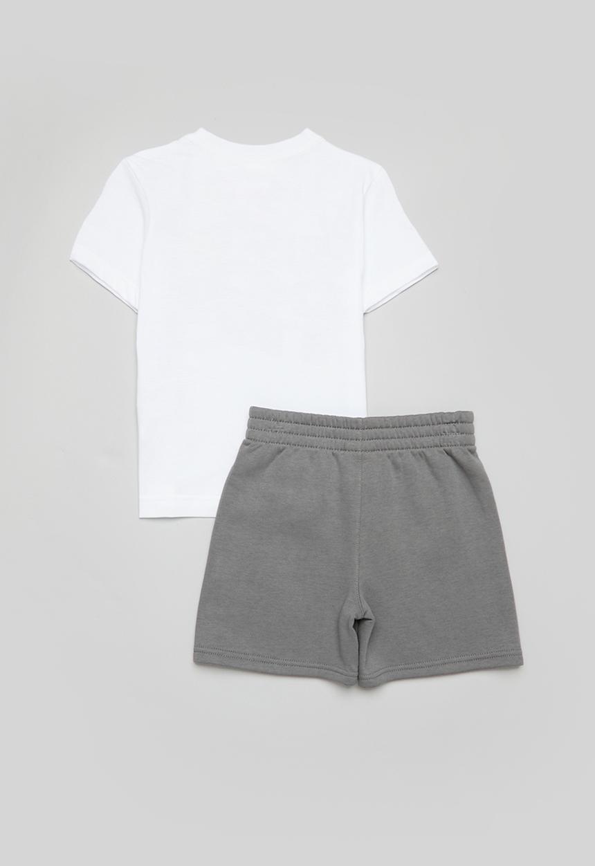Nike - Nike knit short set - smoke grey & white