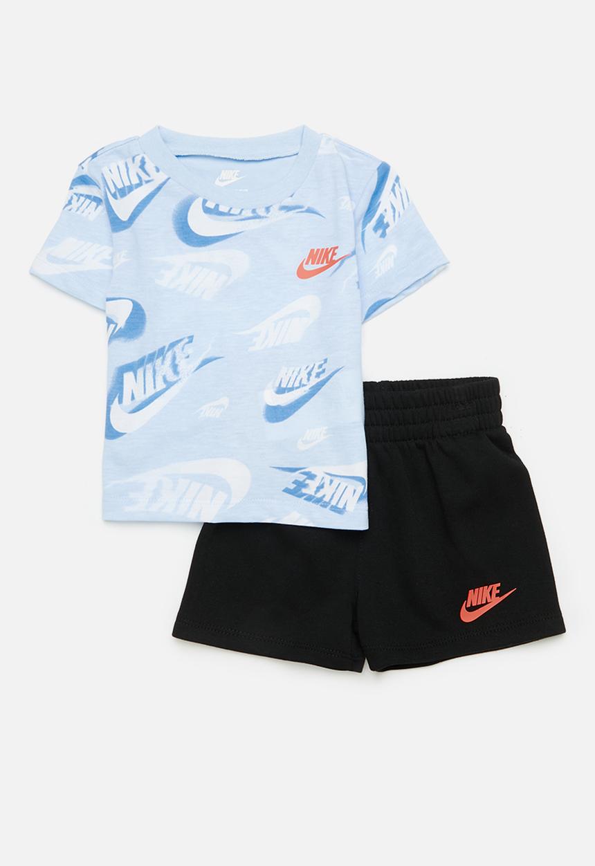 Nike - Nike knit short set - black & blue
