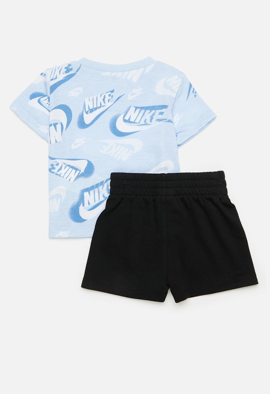Nike - Nike knit short set - black & blue