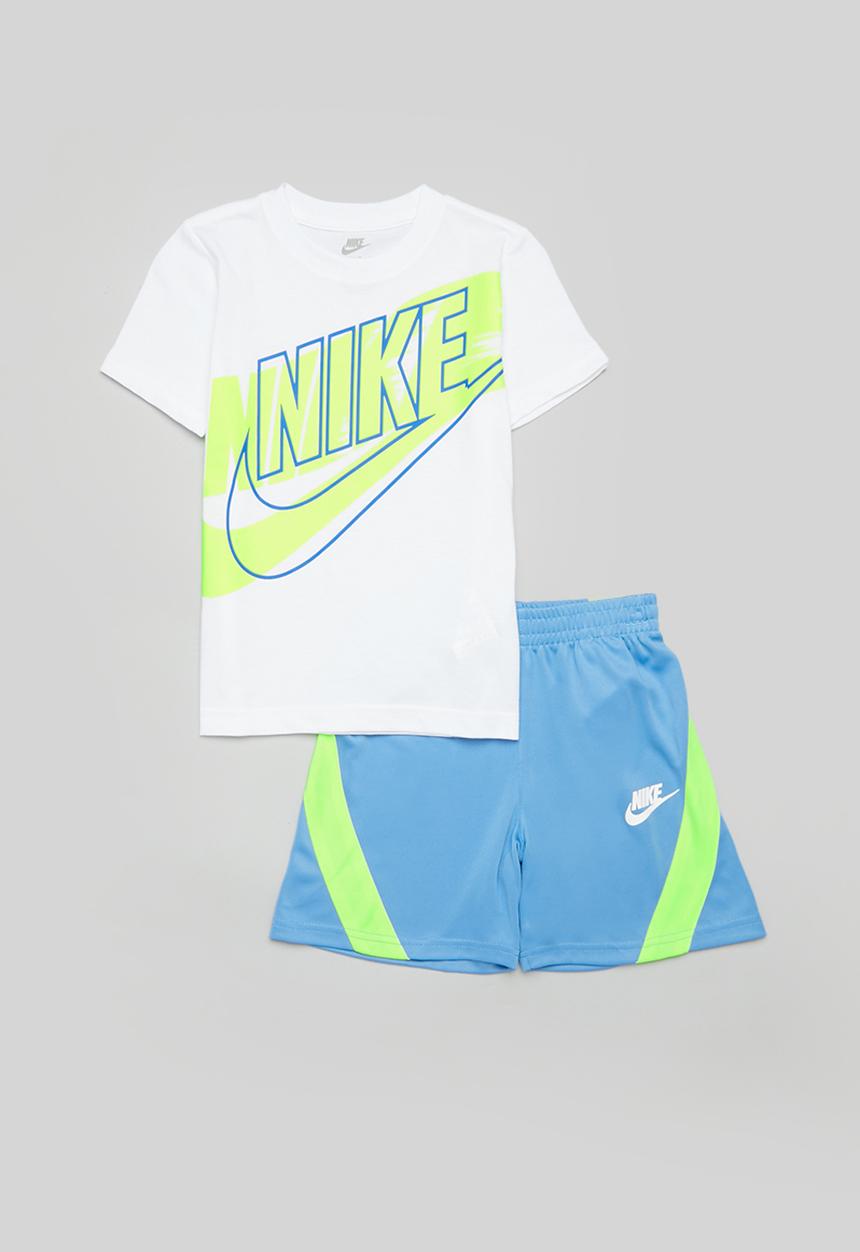 Nike - Nike knit short set - blue beyond & white