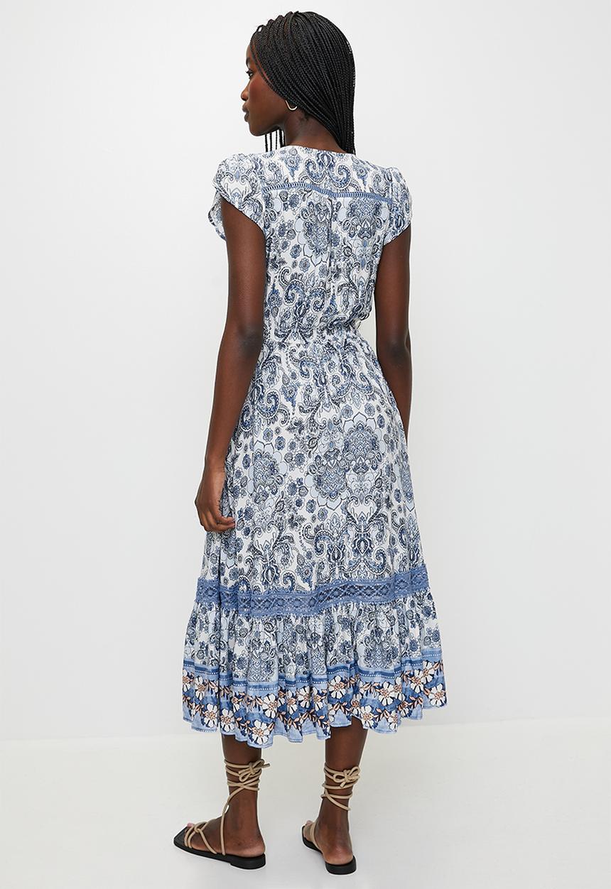 Stella Morgan - Button Through Maxi Dress - Blue