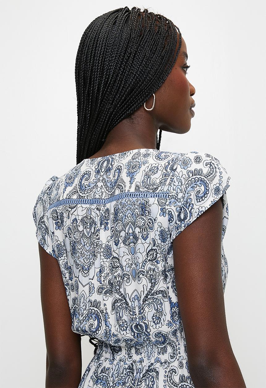 Stella Morgan - Button Through Maxi Dress - Blue