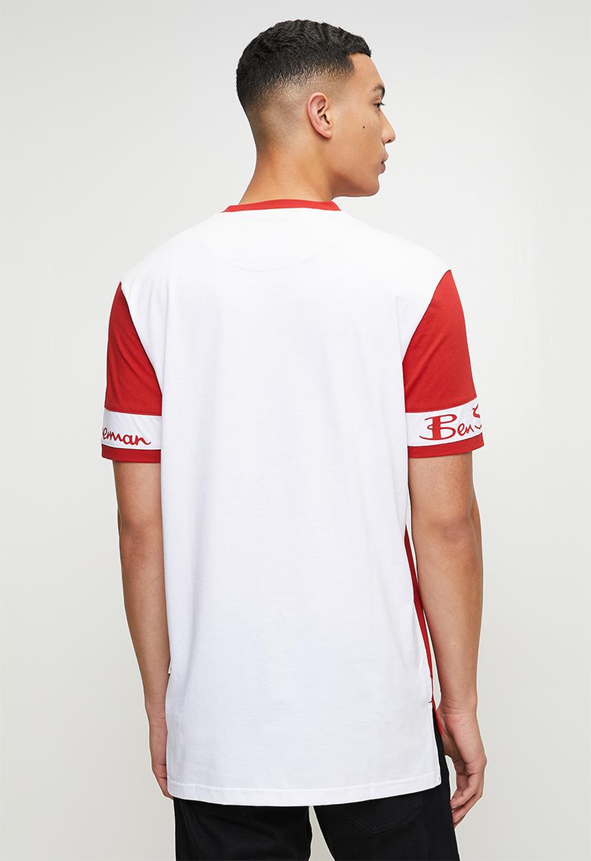 Ben Sherman - Col Block Ben Sherman Tee - Red & White 