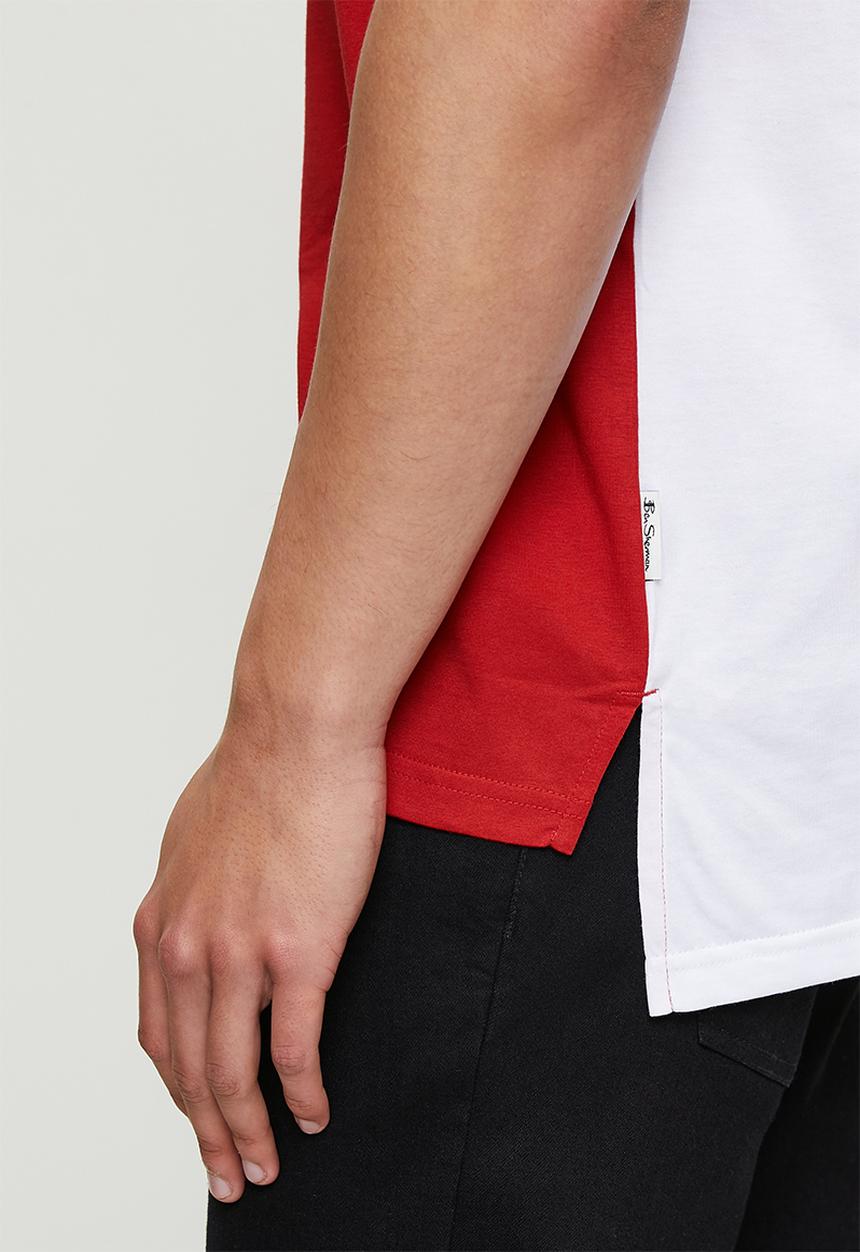 Ben Sherman - Col Block Ben Sherman Tee - Red & White 