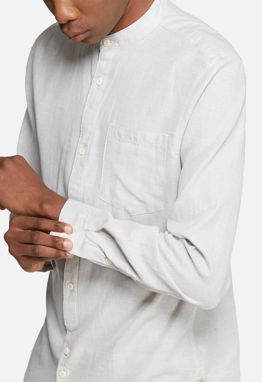 Bellfield - Slub mandarin shirt