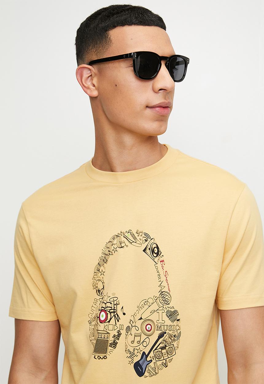 Ben Sherman - Typography Headphones - New Wheat