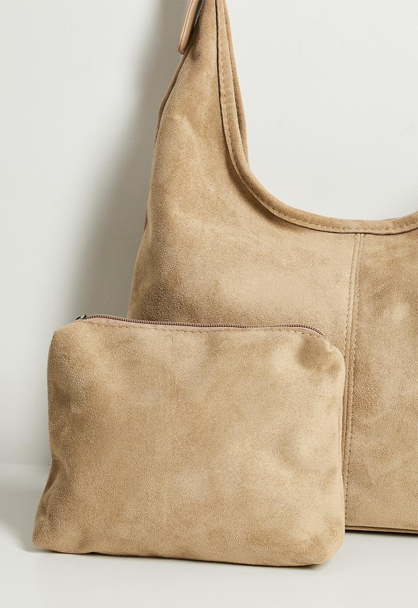 Tessa Design - Nicolina slouch hobo bag with buckle-tan