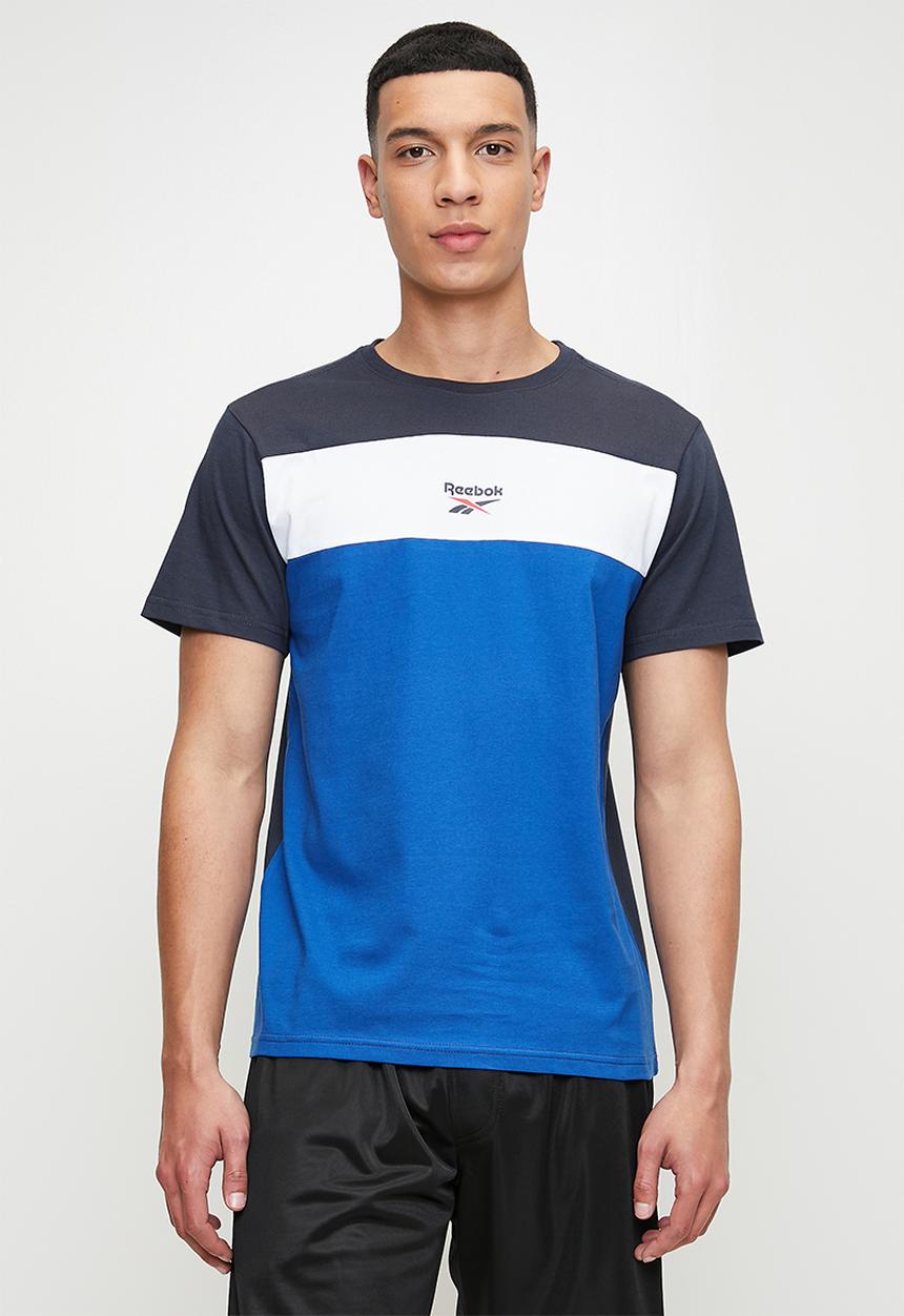Reebok - Ainsley Crew Neck Colour Block Tee - Vector Navy/White/Vector Blue
