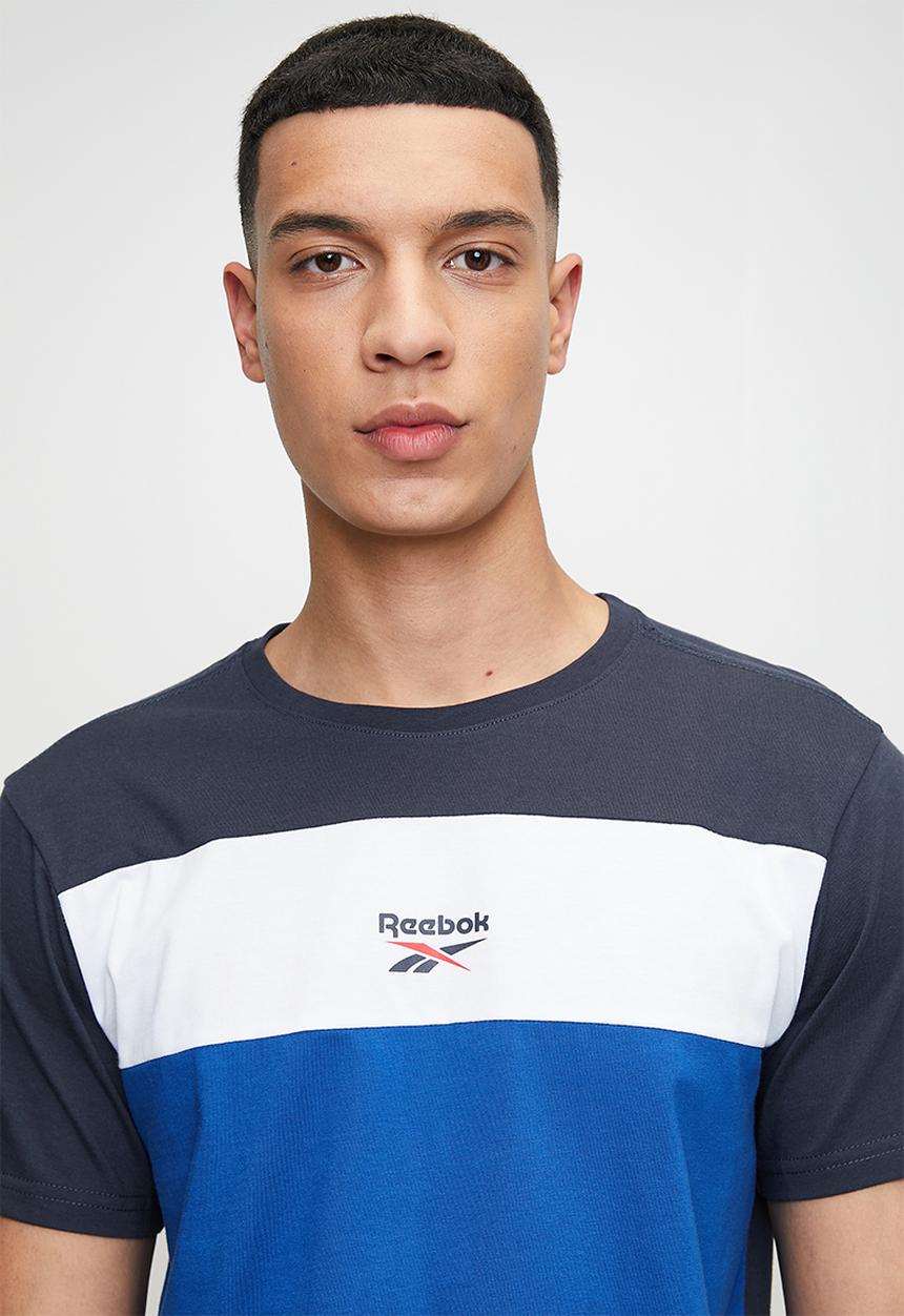 Reebok - Ainsley Crew Neck Colour Block Tee - Vector Navy/White/Vector Blue