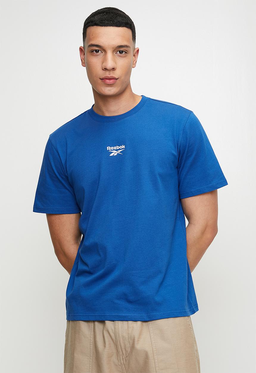 Reebok - Mitcham Front Back Logo Crew Neck Tee - Vector Blue