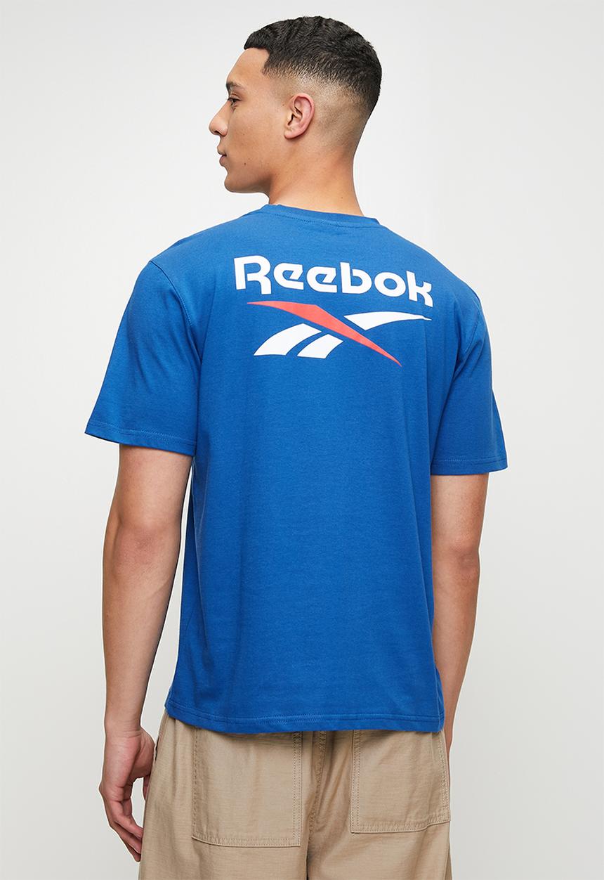Reebok - Mitcham Front Back Logo Crew Neck Tee - Vector Blue
