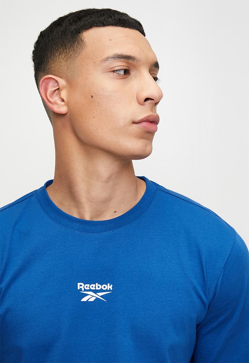 Reebok - Mitcham Front Back Logo Crew Neck Tee - Vector Blue