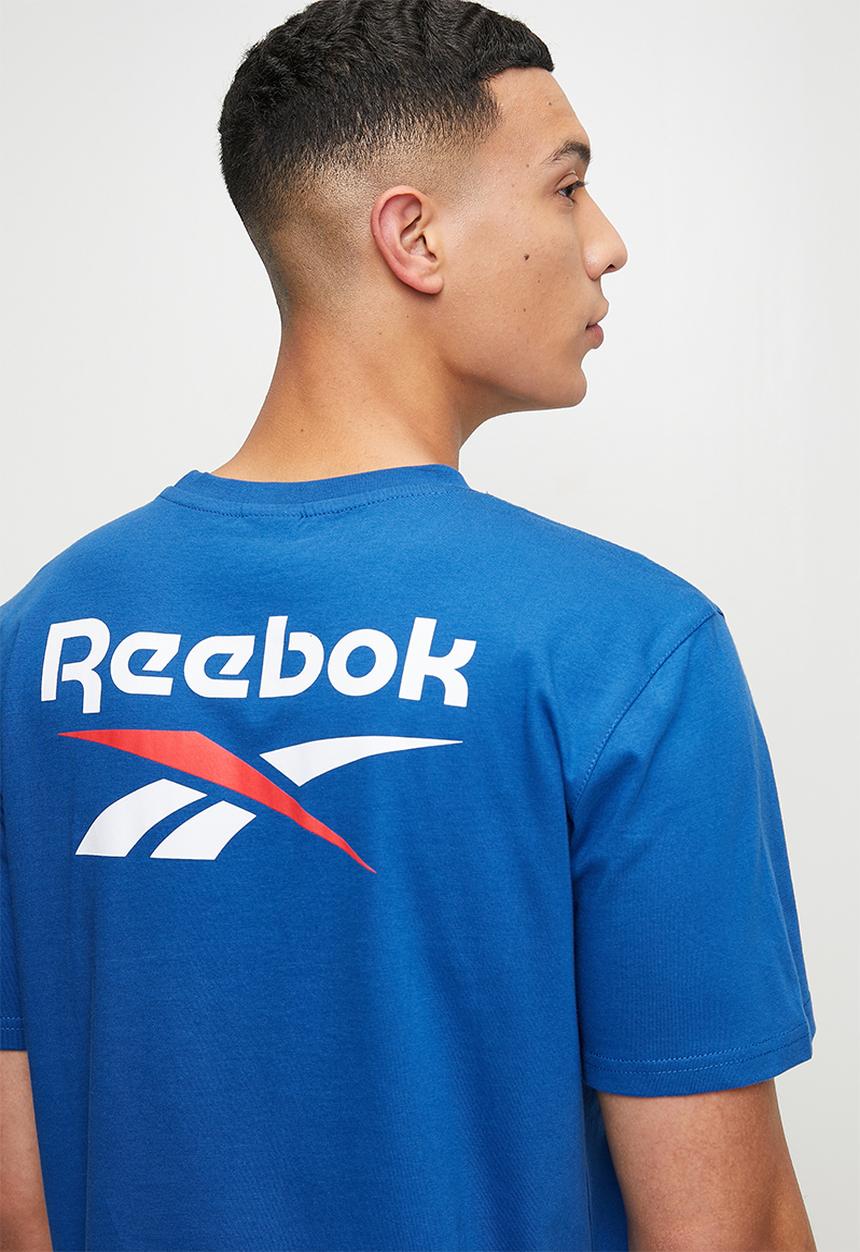 Reebok - Mitcham Front Back Logo Crew Neck Tee - Vector Blue