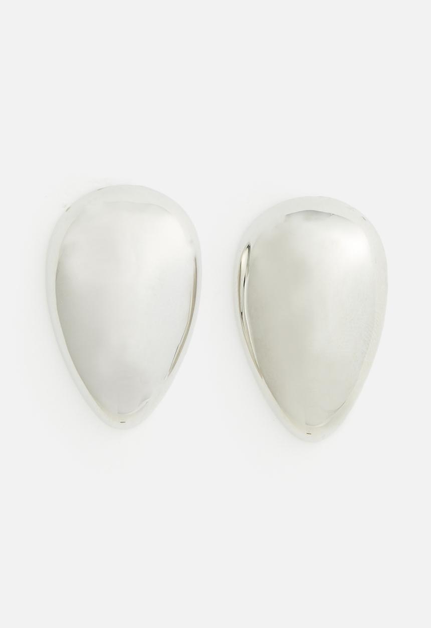 Tessa Design - Janice teardrop studded earrings-silver