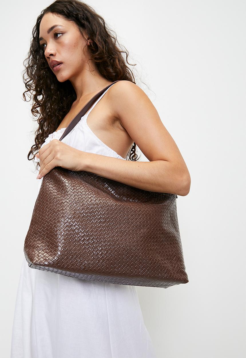 Tessa Design - Lorelei woven tote bag - brown