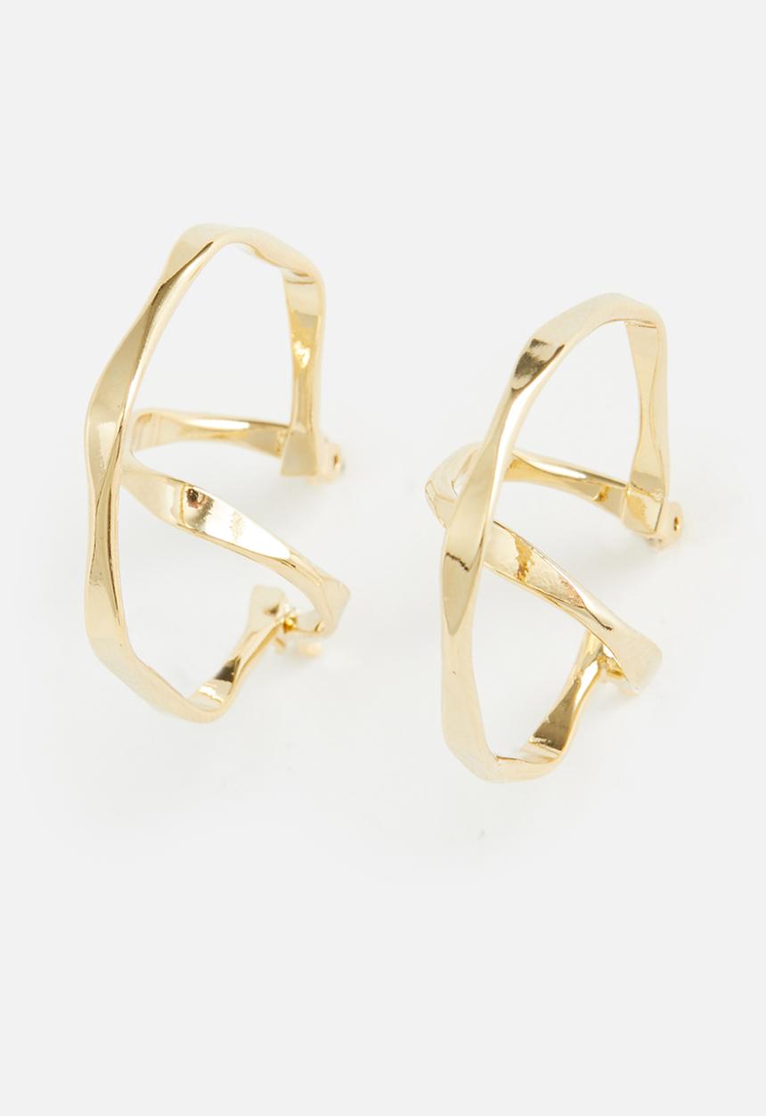 Tessa Design - Kayleigh interlinked hoop earrings-gold